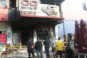 Cafe OTW Kota Kediri Hangus Terbakar