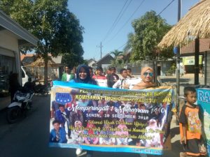 PMII Stai Maarif Mengelar Pawai Kelilingi Jalan Desa Menyambut Tahun Baru Islam