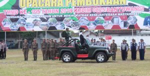 Pangdam V Brawijaya Dampingi Gubernur Jawa Timur Buka TMMD Ke-105 Di Kab Banyuwangi