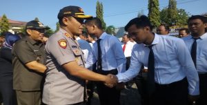 Jelang Pelantikan Presiden Dan Wakil Presiden Polres Situbondo Melaksanakan Apel Gelar Pasukan