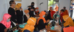 Wabup Support UMKM Rumah INDDAS Pembuat Masker Kain Gratis Untuk Masyarakat