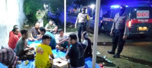 SPK Regu 3 Polsek Pare Patroli Malam Antisipasi Gangguan Kamtibmas Saat Pandemi Covid 19