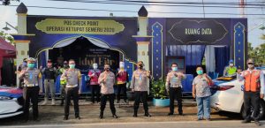 Polda Jatim Cek Jalur Perbatasan Jawa Timur – Jawa Tengah di Pos Cek Point Padangan