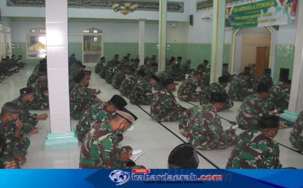 Yonif 511/DY Gelar Doa Bersama Dan Syukuran Untuk Memperingati Hari Juang TNI AD Dan HUT Kodam V/Brw