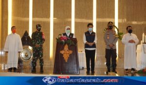 Gubernur Jatim Apresiasi Disiplin Protokol Kesehatan Misa Natal di Sidoarjo