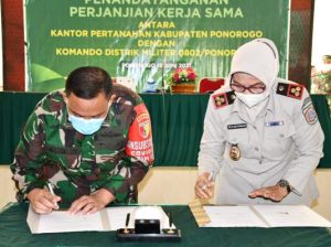 Kodim 0802/Ponorogo Adakan Penandatanganan MoU Dengan Badan Pertanahan Kabupaten Ponorogo