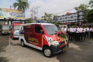 Dorong Percepatan Vaksinasi, Kapolres Tulungagung Launching Mobil GASPOL