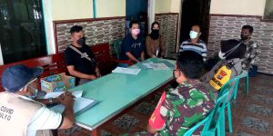 Koramil 0805/01 Kota Ngawi, Lakukan Himbauan Prokes Kepada Penyelenggaraan Hajatan.
