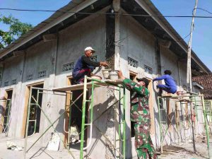 Pembangunan Masjid Miftahul Jannah Salah Satu Bakti TNI Dalam Program TMMD di Gunungsari.