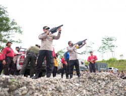 Sat Samapta Polres Blitar Kota Gelar Latihan Penggunaan Senjata Pelontar.