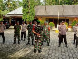 Perkuat Sinergitas, TNI-POLRI Koramil 0808/18 Panggungrejo Gelar Apel Pagi Bersama.