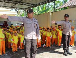 Polisi Sahabat Anak, Polsek Ponggok Terima Kunjungan Anak TK RA Perwanida 01 Pancir.