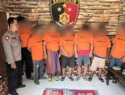 Unit Reskrim Polsek Ngadiluwih Tangkap 7 Penjudi Dadu.