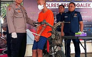 Pemuda Asal Tulungagung Diringkus Polisi Usai Curi Motor di Trenggalek